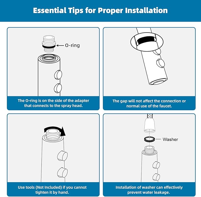 Hibbent Metal Pull Down Kitchen Faucet Head Replacement with 15 Adapters, Sink Spray Head, 2 Function Spray Nozzle Compatible with Moen, American Standard, Delta, Kohler Faucets, Oil-Rubbed Bronze