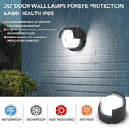 Modern Outdoor Wall Light - Waterproof Round Wall Mount Lamp for Garden/Patio - 6500K Cold Light