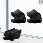 2 Pack Window Locks, Diecast Durable Design, Compatible with Horizontal and Vertical Window, Fit 1/16 inch(0.16cm) up to Wide Rail Easy Installation, Enhanced Safety (Black)