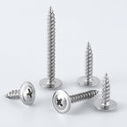 (250 pcs)#8×1" Phillips Truss Head Wood Screws Stainless Steel 410 Quick Metal Self Tapping