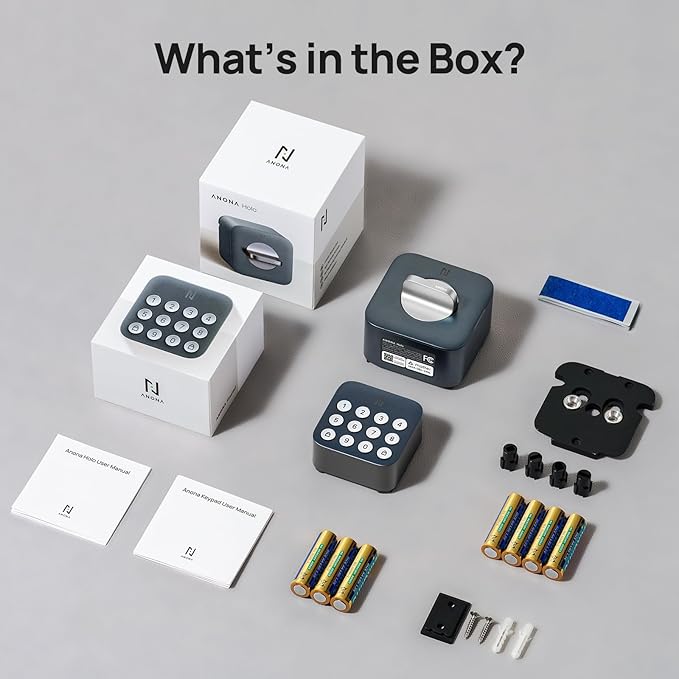 Anona Holo Wi-Fi Smart Lock with Keypad, Keyless Entry Deadbolt Door Lock with App Remote Control, AutoLock & Anomaly Detection, Non-Destructive Installation, Supports Alexa, Apple Home