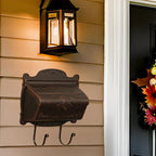 Special Lite Floral Horizontal Wall Mount Mailbox - Copper Aluminum Mailbox for Wall Mount - SHF-1001-CP