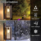 Large Size Outdoor Wall Light Fixtures, Exterior Lighting Fixtures Porch Sconces Wall Mounted, Waterproof Brown Outdoor Wall Lanterns Lamps, Outside Lights for House Patio Front Door Entryway, 2-Pack