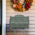 Special Lite Floral Horizontal Wall Mount Mailbox - Verde Green Aluminum Mailbox for Wall Mount - SHF-1001-VG