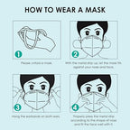 LEMENT KN95 Face Masks,100 Pack Breathable Cup Dust Disposable Masks For Adults,5 color