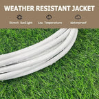 Indoor Outdoor Extension Cord 15 FT Waterproof, 16/3 Gauge Heavy Duty White Extension Cords, 13A 1625W SJTW Extension Cord with 3 Prong Grounded Plug, Great for Tools, Lights, UL Listed.