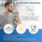 PUREPLUS 4.5"x20" 3-Stage Whole House Water Filter Cartridge, Sediment, Iron &Manganese Reduction, Carbon Block, Replacement for F3WGB32BM, AP810-2, FM25B, RFFE20-BB, EPM-20BB, FC25B, P5-20BB