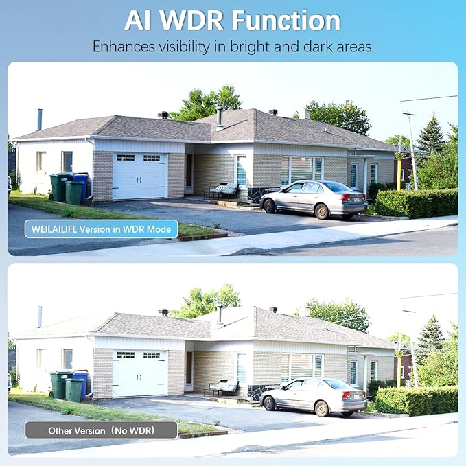 【122° Wide-Angle】 Outdoor Wired Security Camera System, Home Video Surveillance Systems, CCTV Cameras for Home, DVR Surveillance Kits