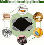 Small Tool Bag,Close Top Wide Mouth Tool Organizer Bag,Large Capacity Tool Bags for Men,Canvas Tool Storage Bag for Storage Handbag for Screwdrivers,Wrench,Pliers Hand Tools (Gray, 12 Inch)