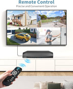 《130°Wide Angle-Lens & Dual Power Mode》Outdoor CCTV Security Camera System with 2-Way Audio,8.0MP IP Wired Security Cameras,Home Surveillance Video Equipment with 4K NVR