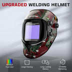 ARCCAPTAIN 3.94"X3.66" Large Viewing Screen Welding Helmet True Color Auto Darkening Solar Powered 4 Arc Sensor Welding Hood, Wide Shade 4-5/5-9/9-13 for ARC TIG MIG Welding Mask(Wolf Design)