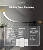 NUWATT 12 Pack 6 Inch Square Ultra-Thin LED Recessed Lighting, Selectable 2700K/3000K/3500K/4000K/5000K, High Brightness 1050 Lumens, Dimmable Black Slim Wafer Light, IC Rated, Metal Junction Box