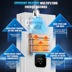 Natural Gas Tankless Water Heater,4.21GPM 16L Indoor,Instant Hot Gas water heater,Constant Natural Water Heater with Fahrenheit Digital Display,Multi-Protection