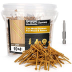 Deck Screws #10 x 4’’, T25 Star Torx Drive Flat Head Wood Screws, Tan, 5lb