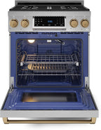 Gordon Ramsay by THOR Kitchen 30 Inch Professional Liquid Propane Range with Tilt Panel Touch Control in Stainless Steel/Bronze
