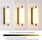 ZEROUNO 14.2 inch Alabaster Wall Sconces, Natural Marble Wall lamp,Dimmable Alabaster Wall Light Fixtures for Stairs Bathroom Living Room Bedroom or Vanity,Hallway