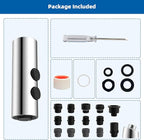 Hibbent Metal Pull Down Kitchen Faucet Head Replacement with 15 Adapters, Sink Spray Head, 2 Function Spray Nozzle Compatible with Moen, American Standard, Delta, Kohler Faucets, Chrome (Silver)