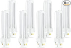 (8 Pack) PLC-13W 841, 4 Pin G24q-1, 13 Watt Double Tube, Compact Fluorescent Light Bulb, Replaces Sylvania 20667 CF13DD/E/841 - Philips 38328-1 PL-C 13W/841/4P/ALTO and GE 97597 F13DBX/841/ECO4P