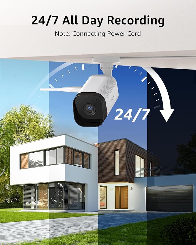 ANNKE Wireless Camera System, 16CH Expandable 4K Security NVR, 4Pcs 3MP Outdoor Cameras, 2-Way Audio, Dual-Band WiFi, Human Detection, IP66 Waterproof, 2TB HDD, Compatible with Alexa, 24/7 Protection