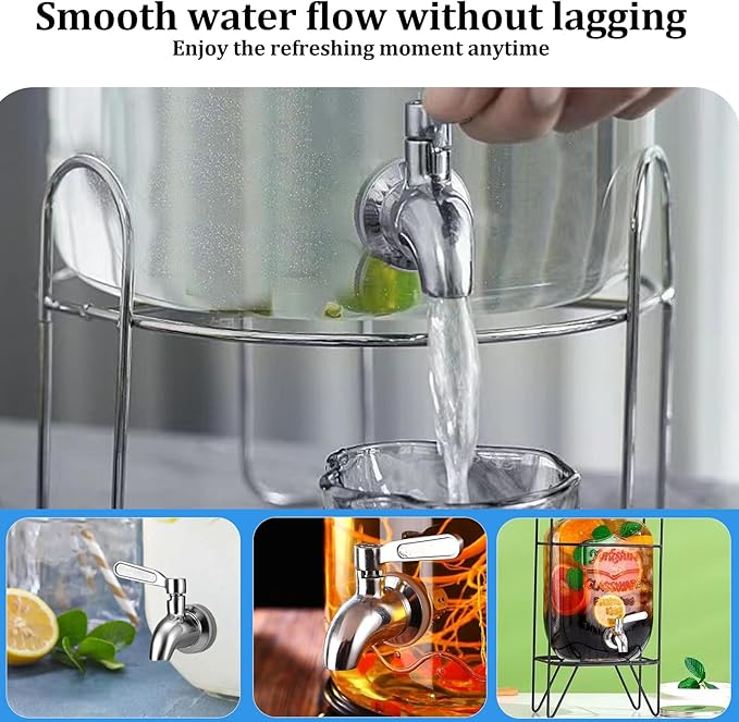Beverage Dispenser Replacement Spigot,Stainless Steel Faucet for Water Dispenser,Drink Dispenser Replacement Spout
