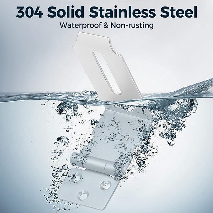 Hasp Latch 2 Pack, 90 Degree Solid 304 Stainless Steel File Cabinet Lock Desk Drawer Lock, Safe Security Padlock Latch Hasp Lock for Personal Privacy, Large