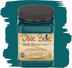 Dixie Belle Paint Company Chalk Finish Furniture Paint - Antebellum Blue (32oz) - Matte Dark Teal Chic Chalk Mineral DIY Furniture Paint
