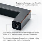 10 Pack 12-3/5 Inch Oil Rubbed Bronze Drawer Handles Square Cabinet Pulls Black Handles with Bronze Edge Cupboard Handles Modern Stainless Steel Kitchen Cabinet Handles and Pulls
