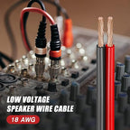 18 Gauge Wire, 18 AWG Electrical Wire Cable, 2 Conductors Red Black Wire, Copper Clad Aluminum(CCA) Flexible PVC Extension Cord for Speaker, Hookup LED Strips, Automotive 12V/24V DC (100FT)