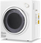 Elevon 1500W Portable Clothes Dryer, 3.5 cu.ft Electric Drying Machine for Laundry with Steel Tub for Apartment, Dorms, Compact Dryer for Small Space, Black/White