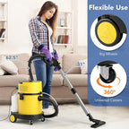 COSTWAY Wet Dry Vacuum Cleaner, 4-in-1 Portable Carpet & Upholstery Cleaner Machine with 5.5 Peak HP & 17 KPA Max Suction, Shampoo Vac Cleaner with Attachments for Floor, Stair, Sofa, Car, Gap