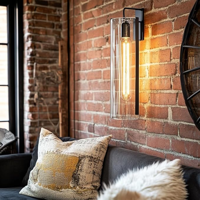 T10 7.3 Inch LED Bulb 6W (60W Equivalent) 2700K Warm White Edison Light Bulb 600lm Dimmable Long Tubular E26 LED Bulb for Rustic Pendant, Industrial Pipe, Wall Sconces, Chandeliers (4-Pack)