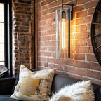 T10 7.3 Inch LED Bulb 6W (60W Equivalent) 2700K Warm White Edison Light Bulb 600lm Dimmable Long Tubular E26 LED Bulb for Rustic Pendant, Industrial Pipe, Wall Sconces, Chandeliers (4-Pack)