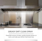 Greasy Dirt Clean Spray, Degreaser Cleaner Heavy Duty, Kitchen Cleaner, All Purpose Stain Removal Cleaners, Oven And Grill Cleaners Clean Up Kitchen Oil Stains(2, pcs-120ml)