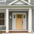 Darkaway Large Outdoor Wall Light, 22inch Exterior Light Fixture with Water Ripple Glass, Aluminum Outside Lights Sconces Exterior Lighting for House Porch Patio Doorway Garage