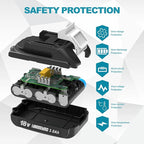 3000mAh 18V Battery Replacement for Makita 18V Battery Compatible with 18 Volt BL1830B BL1840B BL1850B BL1860B BL1815B Battery (2 Packs)