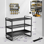 Power Tool Organizer Wall Mount, Heavy Duty Drill Holder, Garage Tool Organizer and Storage, Suitable Tool Rack for Tool Room, Workshop, Garage, Utility Storage Rack for Cordless Drill