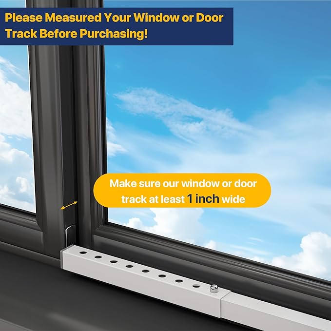 Adjustable Window Security Bars (White-1PCS, 9.8-16.7In)