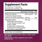 Dr. Berg Liver Cleanse Detox Capsules w/Unique Blend of Milk Thistle, Ox Bile & Folate - Liver Supplement Includes Turmeric, Black Pepper & Choline - 60 Capsules