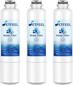 HAF-CIN/EXP Water Filter for Samsung DA29-00020B Rs25h5111sr, Hdx Fms-2 Water Filter for Samsung Refrigerator rf28hfedtsr RF263BEAESR Rf260beaesr RF263BEAESG Rs25j500dsr Rf28hmedbsr, 3 Pack SETFEEL