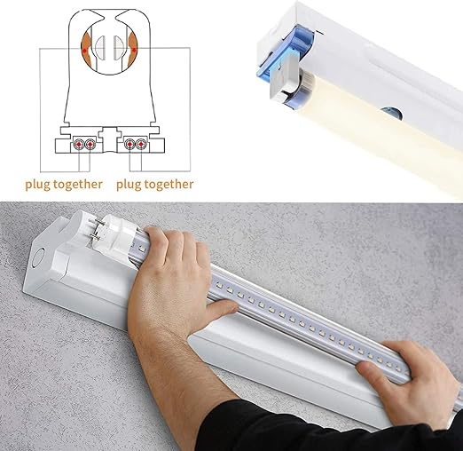 JESLED Non Shunted LED Tombstones - (Pack of 8) T8 Lamp Holder, UL Turn Type Tombstone Lampholder for T10 T12 LED Fluorescent Tube Replacement, Medium Bi-pin G13 Socket for Programmed Start Ballasts