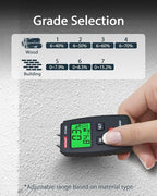 Wintact Pocket Wood Moisture Meter, Pin Type Water Leak Detector, Digital Moisture Tester for Lumber, Firewood, Walls, Drywall, Paper, Brick, Concrete Building Material Black