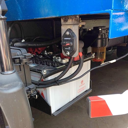 Hi-Amp 100 Amp Circuit Breaker with Manual Reset for Car Audio RV Truck Boat Marine, DC 12V - 48V | Waterproof IP67 Protection 100A Panel Mount