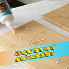 LLPT Wood Glue 5.1 Ounce | Dried Clear Ultimate Waterproof Wooden Super Glue Exterior | All Purpose Wood Adhesive | Heavy Duty for Woodworking Projects Repairs and DIY (LWG150)