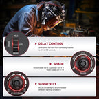 ARCCAPTAIN 3.94"X3.66" Welding Helmet Auto Darkening, 1/1/1/1 Top Optical Clarity Large Viewing Screen Solar Power Welding Hood with 4 Arc Sensor, Wide Shade 4-5/5-9/9-13 for TIG MIG ARC Welding Cut