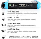 Anpviz CCTV Monitor Tester, 4 in 1 AHD/TVI/CVI/CVBS Coaxial Analog Video Tester, UTP/PTZ Cable Test for 1080P/3MP/4MP/5MP/8MP Analog Security Camera, VGA DC12V Output Camera