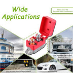 20A 12V-24V Automatic Reset Circuit Breaker with Cover Stud Bolt for Battery Chargers Trucks Car Engines and More(2pcs)