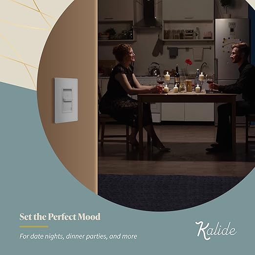 TOPGREENER Digital Dimmer Light Switch for 200W Dimmable LED/CFL Lights, Single Pole Led Slide Dimmer Switch, Neutral Wire Not Required, UL Listed, TGDS1-W, White,1 Pack