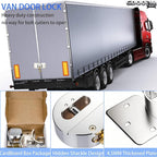 2 Pack Heavy Duty Hidden Shackle Padlock with Hasp, 2.87”/73mm Solid Steel Puck Lock Keyed Alike with Locking Hasp, 80mm Screws, Fits for Trailers, Trucks, Vehicles, Garage, Shipping Container