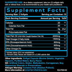 (2 Pack) Smarter Omega 3 Fish Oil, Berry Flavor, Burpless, Tasteless, 2000mg, Potent Triple Strength DHA EPA Brain OMEGA3, Joint & Heart Support, Made with AlaskOmega®