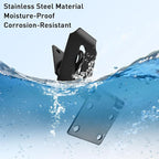 HOWDIA 4 Inch Door Hasp Latch 90 Degree, Stainless Steel Safety Right Angle Padlock Hasp Locking Latch Security Door Clasp Hasp Lock Latch for Push/Sliding/Barn Door, 2mm Thick, Brushed Black